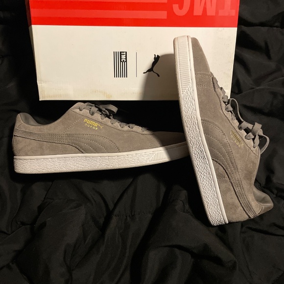 TMC Suede Puma Men’s Grey size 9 - Picture 2 of 3
